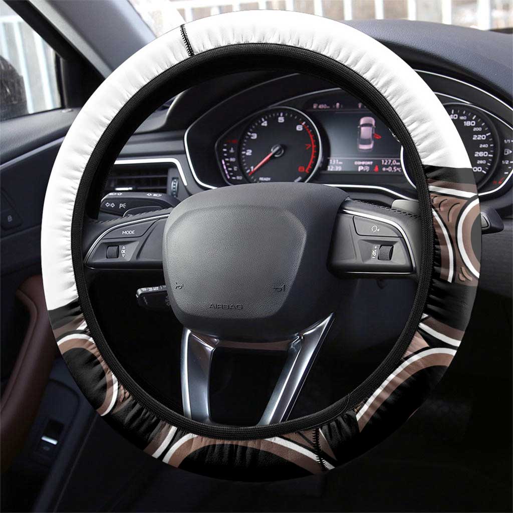 New Zealand Valentines Day Steering Wheel Cover Piwakawaka Lovers Maori Koru Tattoo LT14 - Polynesian Pride