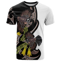 New Zealand Valentines Day T Shirt Piwakawaka Lovers Maori Koru Tattoo LT14 Black - Polynesian Pride