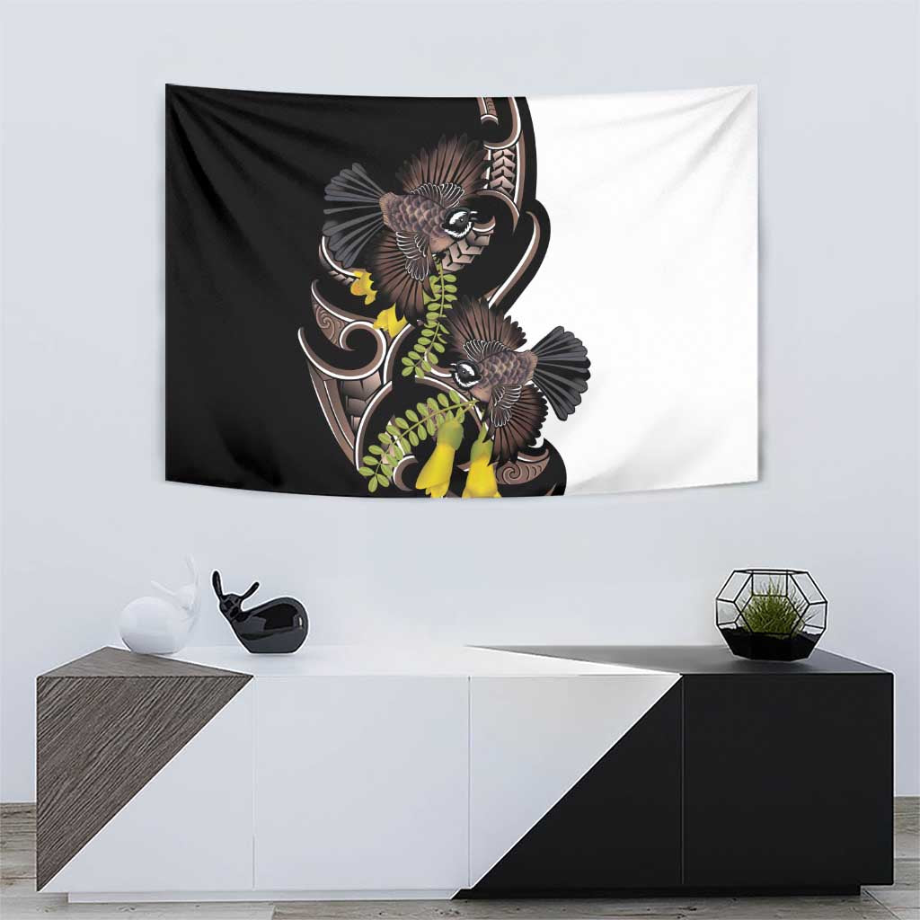 New Zealand Valentines Day Tapestry Piwakawaka Lovers Maori Koru Tattoo LT14 - Polynesian Pride