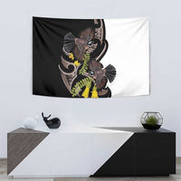New Zealand Valentines Day Tapestry Piwakawaka Lovers Maori Koru Tattoo LT14 - Polynesian Pride