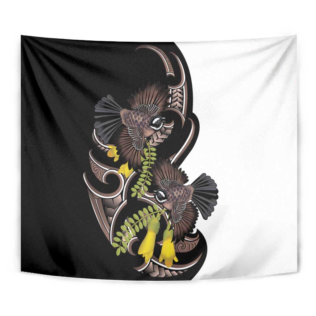 New Zealand Valentines Day Tapestry Piwakawaka Lovers Maori Koru Tattoo LT14 - Polynesian Pride
