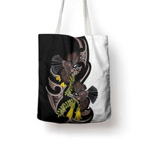 New Zealand Valentines Day Tote Bag Piwakawaka Lovers Maori Koru Tattoo LT14 - Polynesian Pride