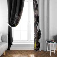 New Zealand Valentines Day Window Curtain Piwakawaka Lovers Maori Koru Tattoo LT14 - Polynesian Pride