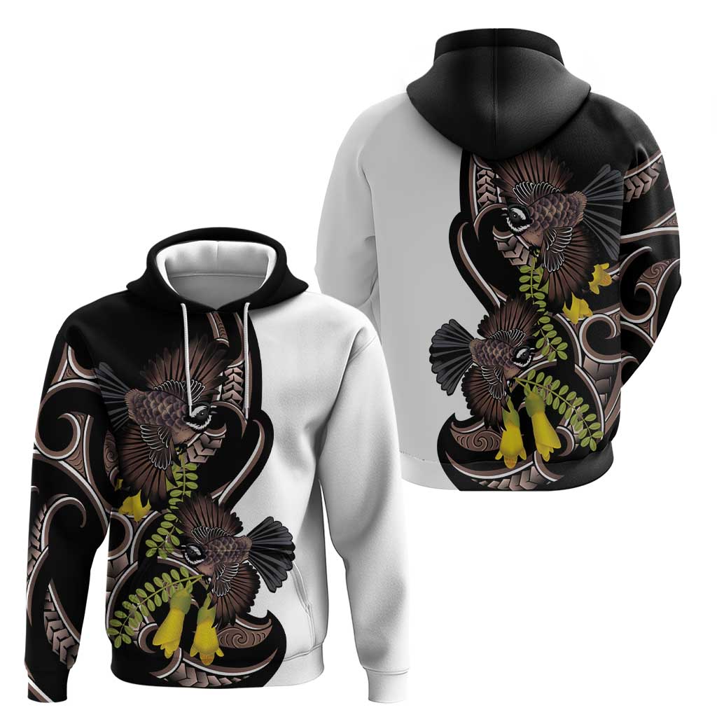 New Zealand Valentines Day Zip Hoodie Piwakawaka Lovers Maori Koru Tattoo LT14 - Polynesian Pride