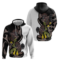 New Zealand Valentines Day Zip Hoodie Piwakawaka Lovers Maori Koru Tattoo LT14 - Polynesian Pride