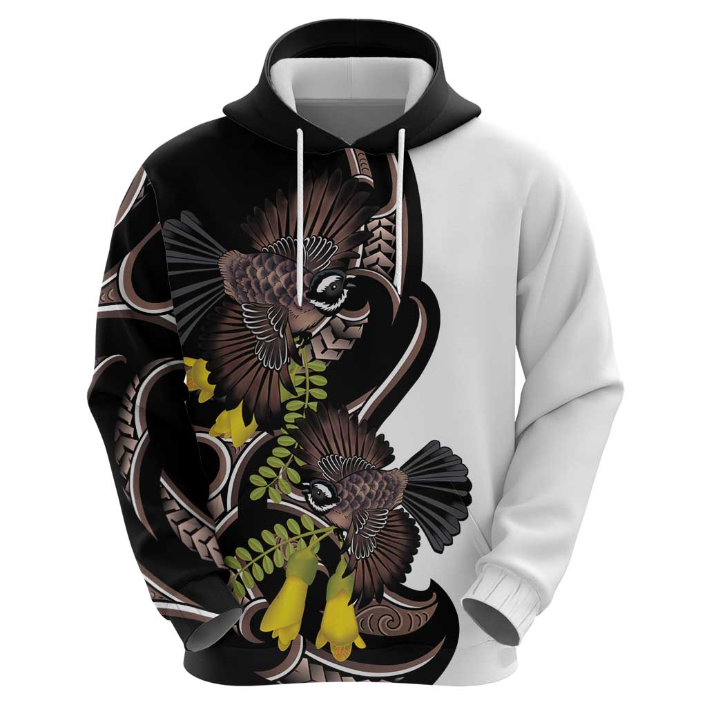 New Zealand Valentines Day Zip Hoodie Piwakawaka Lovers Maori Koru Tattoo LT14 - Polynesian Pride