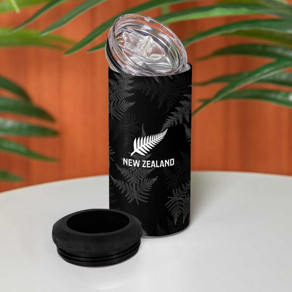 New Zealand Silver Fern Rugby 4 in 1 Can Cooler Tumbler Go Aotearoa Champions World Cup LT14 - Polynesian Pride