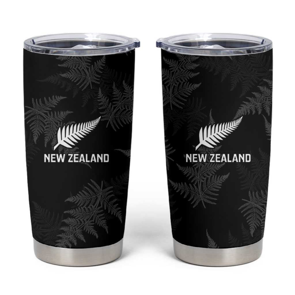 New Zealand Silver Fern Rugby Tumbler Cup Go Aotearoa Champions World Cup LT14 Black - Polynesian Pride
