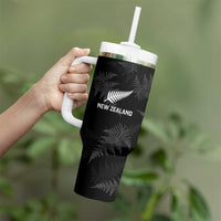New Zealand Silver Fern Rugby Tumbler With Handle Go Aotearoa Champions World Cup LT14 - Polynesian Pride