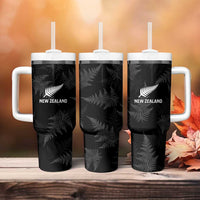 New Zealand Silver Fern Rugby Tumbler With Handle Go Aotearoa Champions World Cup LT14 - Polynesian Pride