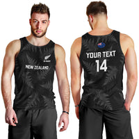 Personalised New Zealand Silver Fern Rugby Men Tank Top 2023 Go Aotearoa World Cup LT14 - Polynesian Pride