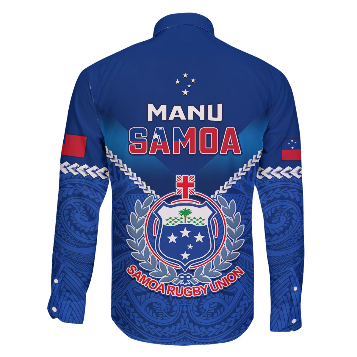 Samoa Rugby Family Matching Summer Maxi Dress and Hawaiian Shirt 2023 Go Manu Samoa LT14 - Polynesian Pride
