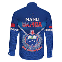 Samoa Rugby Family Matching Summer Maxi Dress and Hawaiian Shirt 2023 Go Manu Samoa LT14 - Polynesian Pride