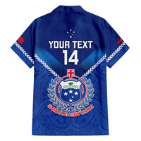 Custom Samoa Rugby Family Matching Off Shoulder Long Sleeve Dress and Hawaiian Shirt 2023 Go Manu Samoa LT14 - Polynesian Pride