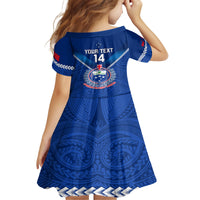 Custom Samoa Rugby Kid Short Sleeve Dress 2023 Go Manu Samoa LT14 - Polynesian Pride