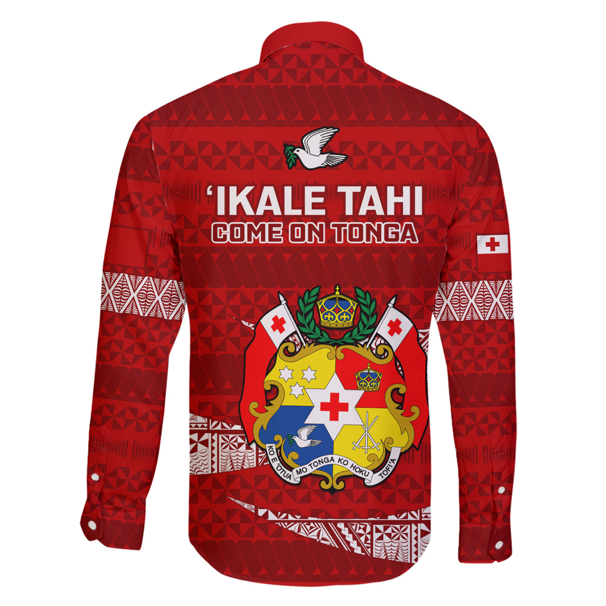 Tonga Rugby Family Matching Short Sleeve Bodycon Dress and Hawaiian Shirt 2023 Ikale Tahi Tongan Ngatu Pattern LT14 - Polynesian Pride
