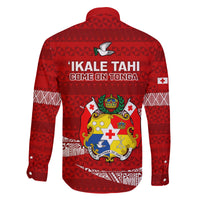 Tonga Rugby Family Matching Tank Maxi Dress and Hawaiian Shirt 2023 Ikale Tahi Tongan Ngatu Pattern LT14 - Polynesian Pride