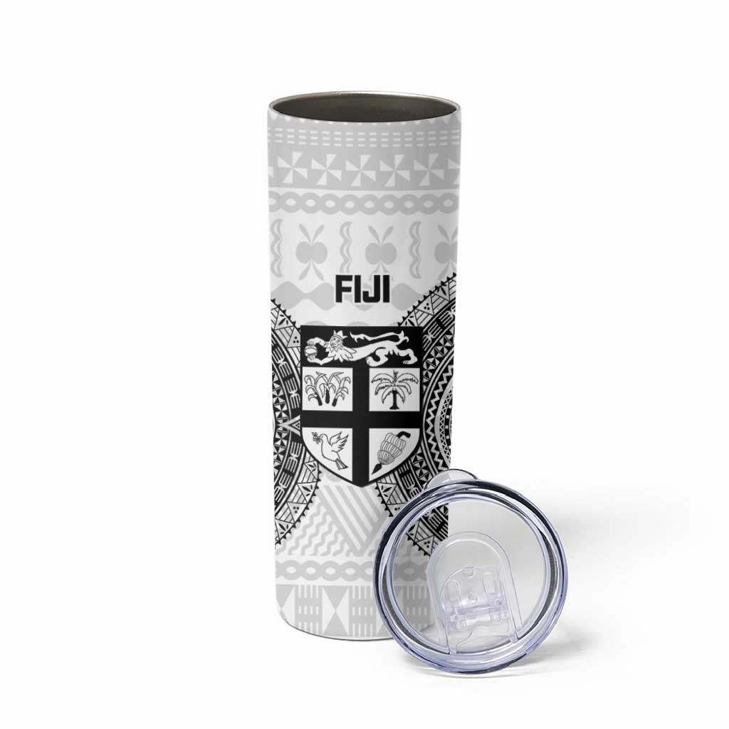 Fiji Rugby Skinny Tumbler Go Champions World Cup Fijian Tapa Pattern LT14 - Polynesian Pride