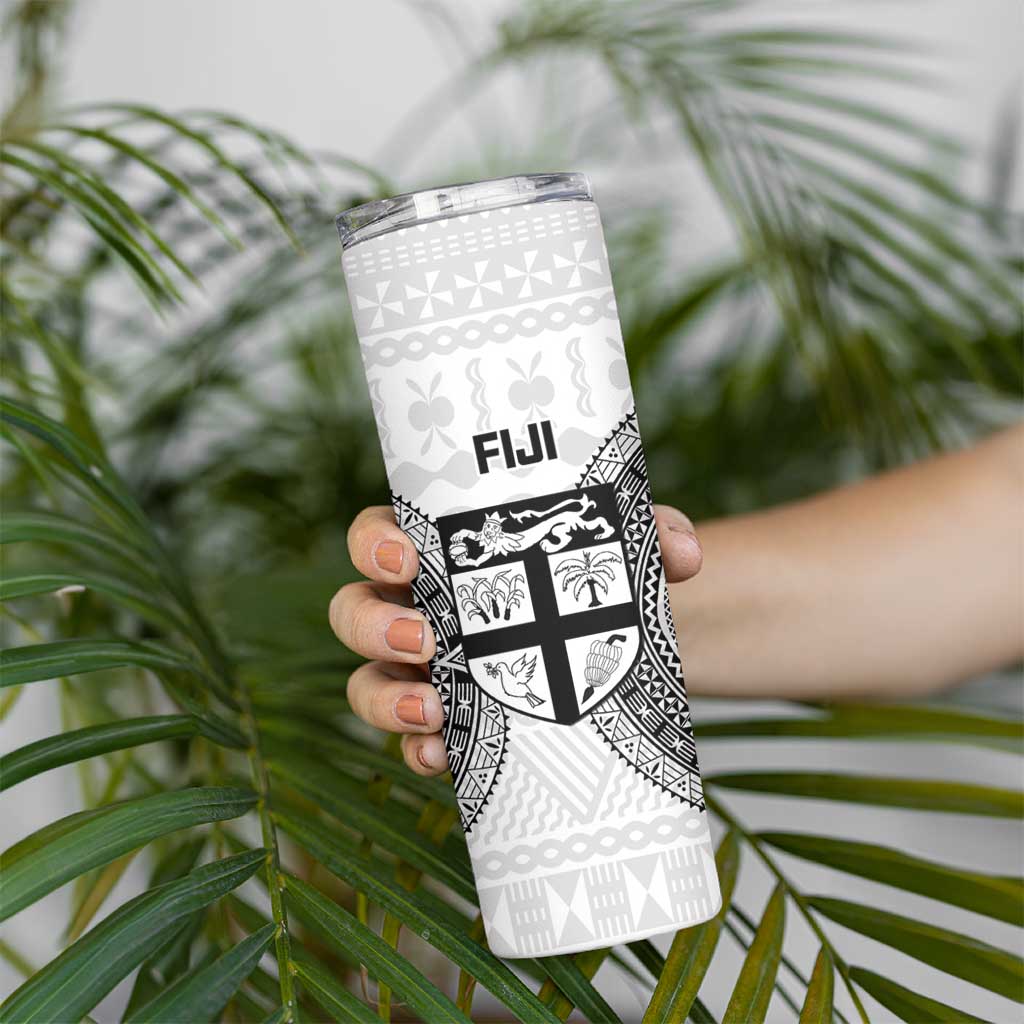 Fiji Rugby Skinny Tumbler Go Champions World Cup Fijian Tapa Pattern LT14 - Polynesian Pride