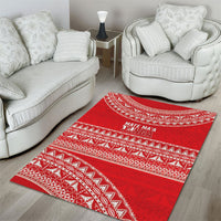 Mate Ma'a Tonga 2026 Rugby Area Rug Go Champions Tongan Ngatu Pattern LT14 - Polynesian Pride