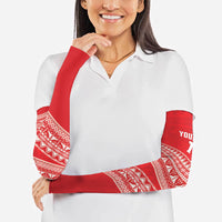 Mate Ma'a Tonga 2026 Rugby Custom Arm Sleeves Go Champions Tongan Ngatu Pattern LT14 - Polynesian Pride