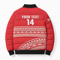 Mate Ma'a Tonga 2026 Rugby Custom Bomber Puffer Jacket Go Champions Tongan Ngatu Pattern LT14 - Polynesian Pride