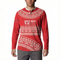 Mate Ma'a Tonga 2026 Rugby Custom Button Sweatshirt Go Champions Tongan Ngatu Pattern LT14 - Polynesian Pride