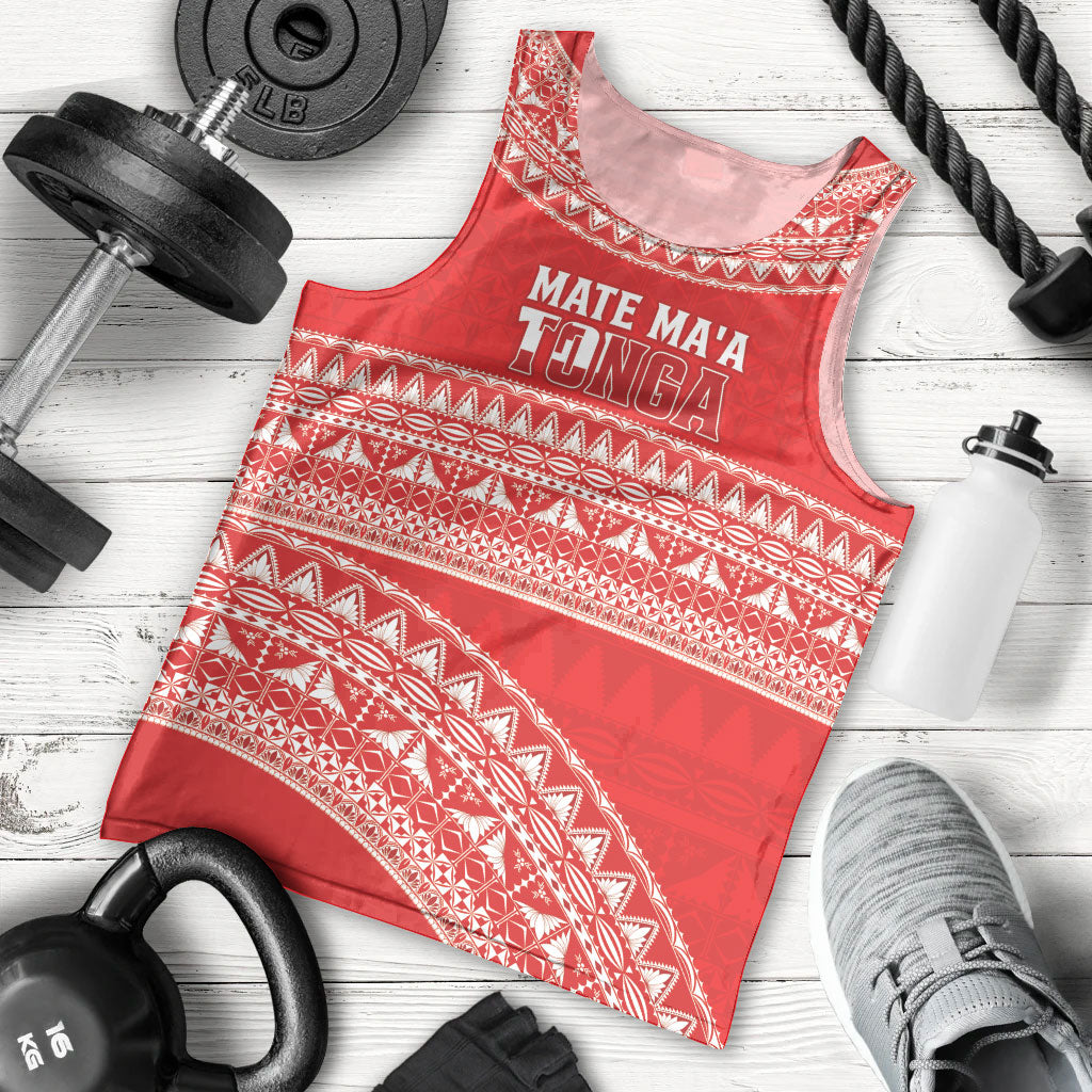 Mate Ma'a Tonga 2026 Rugby Custom Men Tank Top Go Champions Tongan Ngatu Pattern LT14 - Polynesian Pride