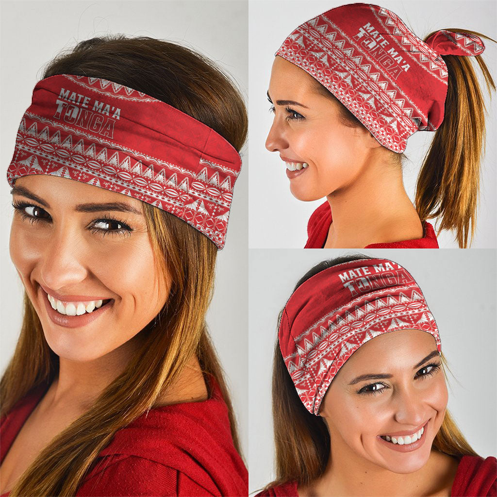 Mate Ma'a Tonga 2026 Rugby Neck Gaiter Go Champions Tongan Ngatu Pattern LT14 - Polynesian Pride