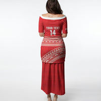 Mate Ma'a Tonga 2026 Rugby Custom Puletasi Go Champions Tongan Ngatu Pattern LT14 - Polynesian Pride