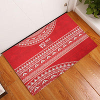 Mate Ma'a Tonga 2026 Rugby Rubber Doormat Go Champions Tongan Ngatu Pattern LT14 - Polynesian Pride