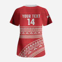 Mate Ma'a Tonga 2026 Rugby Custom Scrub Top Go Champions Tongan Ngatu Pattern LT14 - Polynesian Pride
