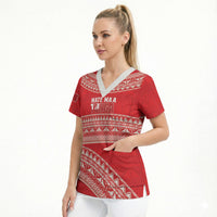 Mate Ma'a Tonga 2026 Rugby Custom Scrub Top Go Champions Tongan Ngatu Pattern LT14 - Polynesian Pride