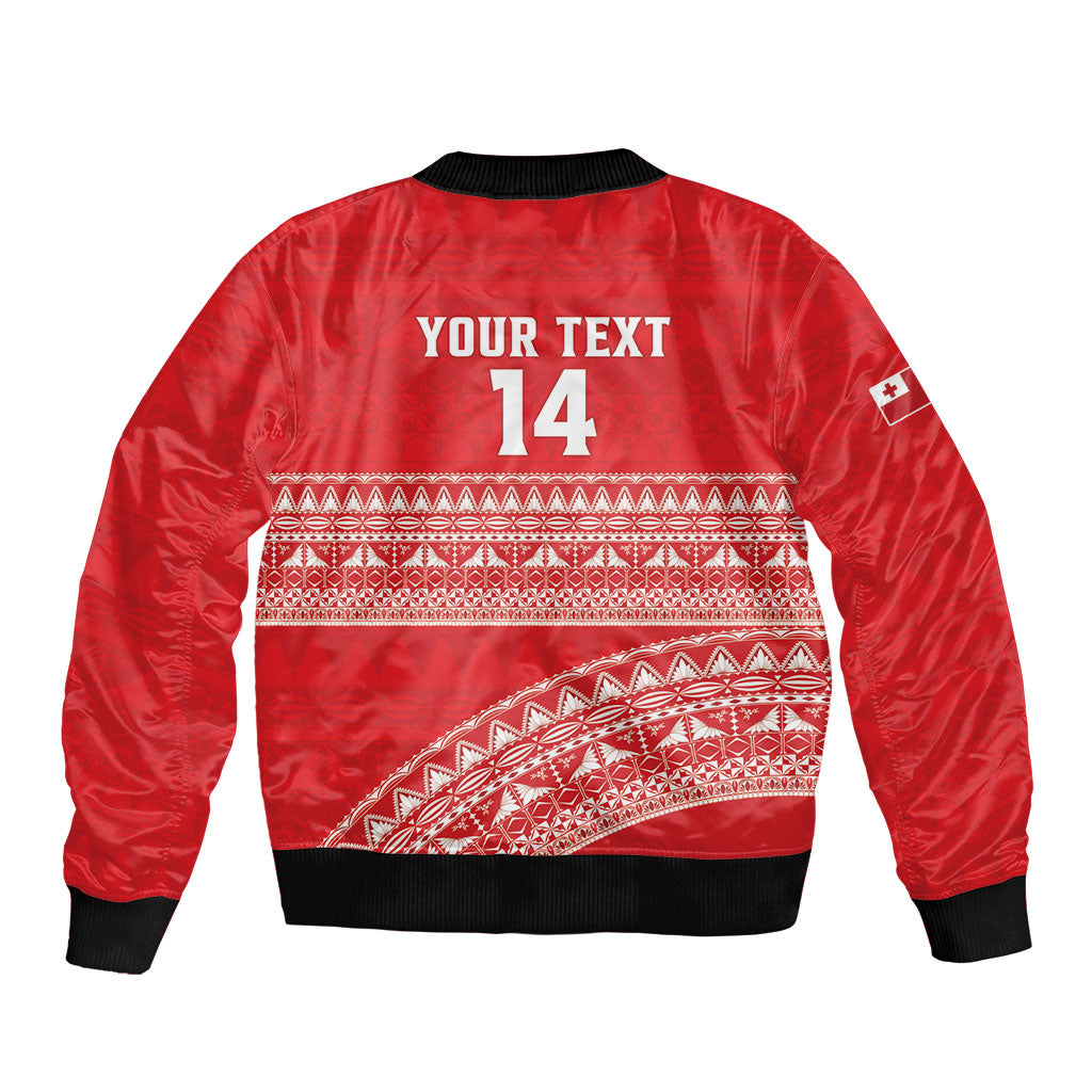 Mate Ma'a Tonga 2026 Rugby Custom Sleeve Zip Bomber Jacket Go Champions Tongan Ngatu Pattern LT14 - Polynesian Pride
