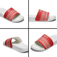 Mate Ma'a Tonga 2026 Rugby Slide Sandals Go Champions Tongan Ngatu Pattern LT14 - Polynesian Pride