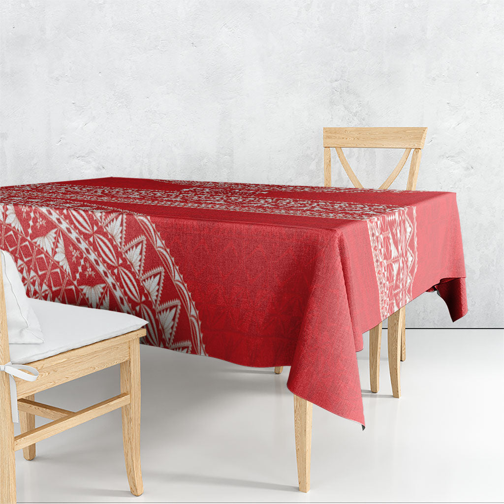 Mate Ma'a Tonga 2026 Rugby Tablecloth Go Champions Tongan Ngatu Pattern LT14 - Polynesian Pride