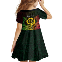 Personalised Vanuatu Family Day Family Matching Off Shoulder Long Sleeve Dress and Hawaiian Shirt Happy 26 December Vanuatuan Pig Tusk LT14 - Polynesian Pride