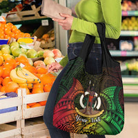 Personalised Vanuatu Family Day Grocery Bag Happy 26 December Vanuatuan Pig Tusk LT14 - Polynesian Pride
