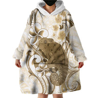 Brown And White Hawaii Chameleon Wearable Blanket Hoodie Plumeria Polynesian Tribal Art LT14 - Polynesian Pride