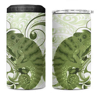 Green And White Hawaii Chameleon 4 in 1 Can Cooler Tumbler Plumeria Polynesian Tribal Art LT14 One Size: 16 oz Lime Green - Polynesian Pride