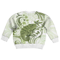 Green And White Hawaii Chameleon Kid Ugly Christmas Sweater Plumeria Polynesian Tribal Art LT14 - Polynesian Pride