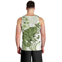 Green And White Hawaii Chameleon Men Tank Top Plumeria Polynesian Tribal Art LT14 - Polynesian Pride
