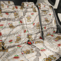 Beige Palaka Hawaii Mele Kalikimaka Back Car Seat Cover Ohia Lehua Shell Leis Funny Gingerbread Santa LT14 - Polynesian Pride