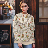 Beige Palaka Hawaii Mele Kalikimaka Ugly Christmas Sweater Ohia Lehua Shell Leis Funny Gingerbread Santa LT14 - Polynesian Pride
