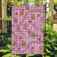 Pink Palaka Hawaii Mele Kalikimaka Garden Flag Ohia Lehua Shell Leis Funny Gingerbread Santa LT14 Garden Flag Pink - Polynesian Pride