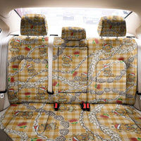 Gold Palaka Hawaii Mele Kalikimaka Back Car Seat Cover Ohia Lehua Shell Leis Funny Gingerbread Santa LT14 - Polynesian Pride