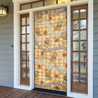 Gold Palaka Hawaii Mele Kalikimaka Door Cover Ohia Lehua Shell Leis Funny Gingerbread Santa LT14 - Polynesian Pride