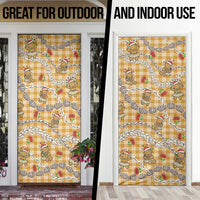 Gold Palaka Hawaii Mele Kalikimaka Door Cover Ohia Lehua Shell Leis Funny Gingerbread Santa LT14 - Polynesian Pride
