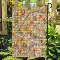 Gold Palaka Hawaii Mele Kalikimaka Garden Flag Ohia Lehua Shell Leis Funny Gingerbread Santa LT14 Garden Flag Gold - Polynesian Pride