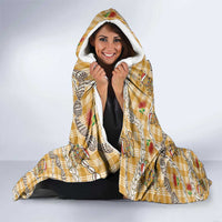 Gold Palaka Hawaii Mele Kalikimaka Hooded Blanket Ohia Lehua Shell Leis Funny Gingerbread Santa LT14 - Polynesian Pride